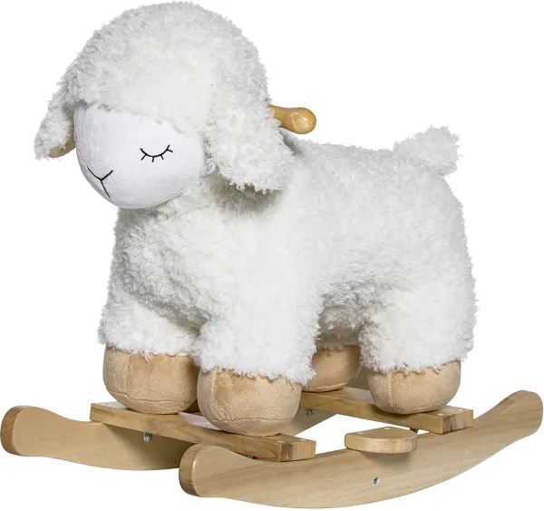Mini, Rocking Horse, Sheep, Polyester, Beech